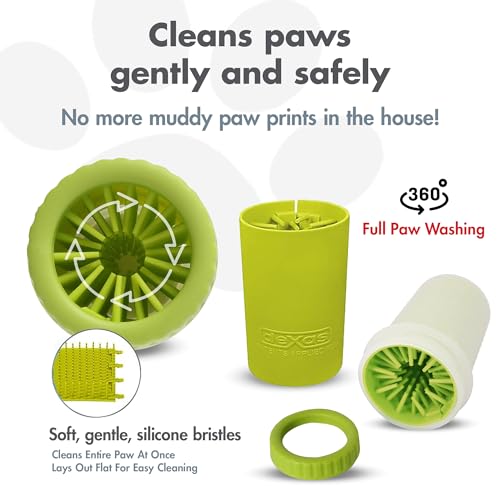 Dexas MudBuster Limpiador portátil para patas de perro, Verde, Mediano