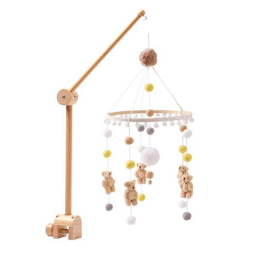 Lindo móvil para cuna con brazo móvil para cuna de bebé, soporte móvil para cuna de bebé, soporte móvil para cuna – Móvil neutro de género para decoración de guardería, accesorio móvil para cuna de bebé para decoración de guardería