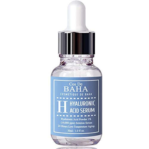 CosDeBAHA Pure 100% Hyaluronic Acid Moisturizer Serum, anti-aging, anti-wrinkles, Original Collagen Booster, Plumping, Softens Fine Lines, HA Powder 1%, Natural Facial Skin Care, paraben-free, 1Fl.oz