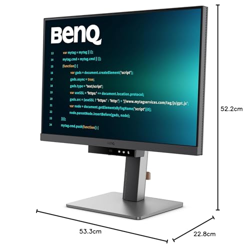 BenQ RD240Q Monitor de programación WQXGA de 24 Pulgadas, USB Tipo C de 90 W, Modos de codificación avanzados, Clave Directa de codificación, diseño ergonómico, relación Especial 16:10, Modo