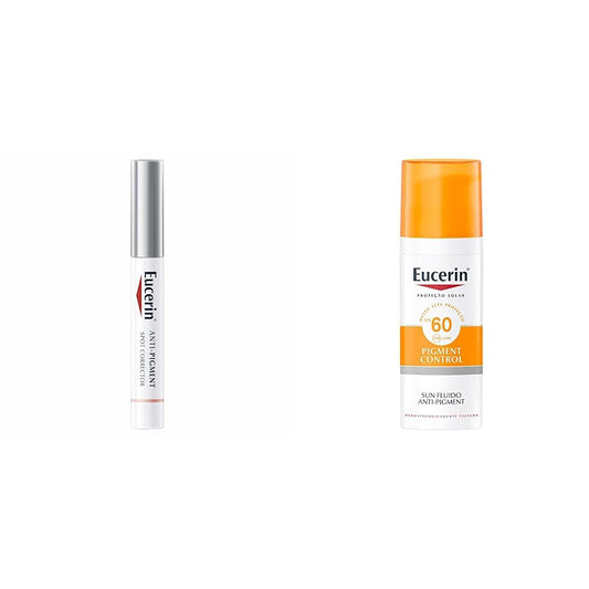 Eucerin Lápiz corrector anti manchas Anti Pigment Spot Corrector, 5ml + Protector solar facial anti manchas FPS 50+ Anti Pigment Sun, 50ml
