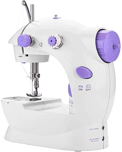 Máquina de Coser Casa Mini Portátil Compacta Doble Velocidad Eléctrica