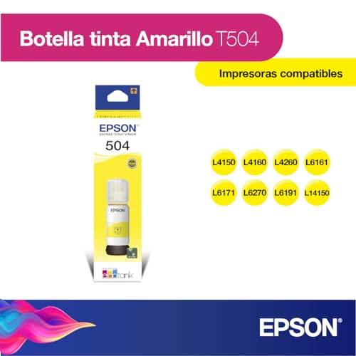 Botella de Tinta Epson Ecofit Amarillo T504