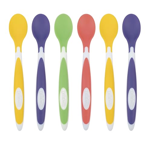 Cucharas de alimentación para niños de punta suave Dr. Brown's, 6 unidades, multicolor
