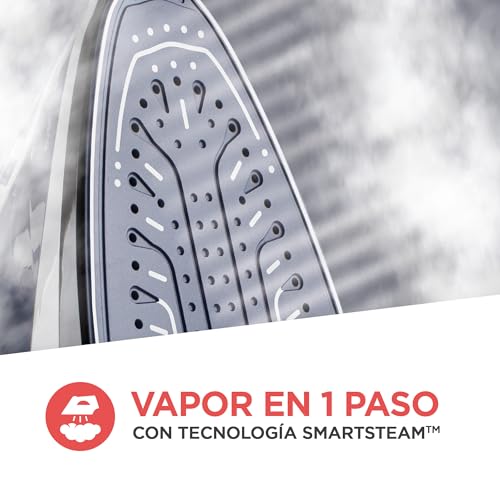 Black+Decker - Plancha de Vapor Even Steam con Suela Cerámica y Potente Golpe de Vapor, IR1920