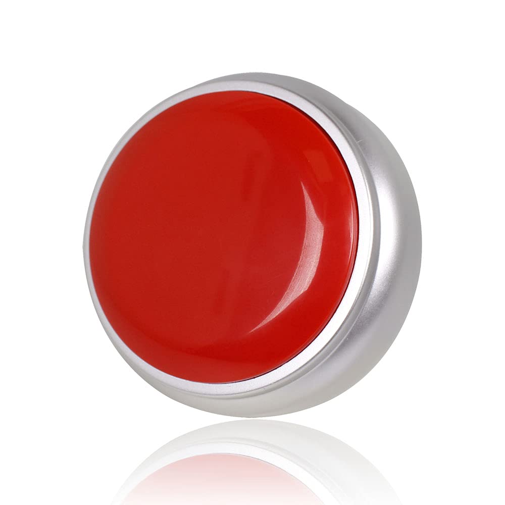Grabadora de Voz Botones Sound Buttons Rojo Plata Personalizable Mensaje 30 Segundos Batería Incluida