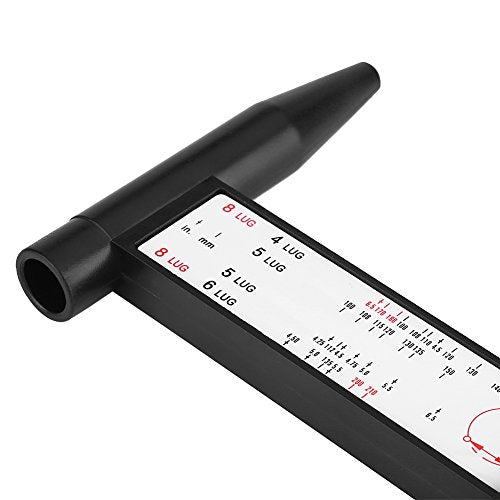 KIMISS - Calibre PCD, herramienta de medición de patrón de pernos de rueda/llanta, regla PCD, pinza deslizante para calibre de llanta de 4, 5, 6, 8 agujeros