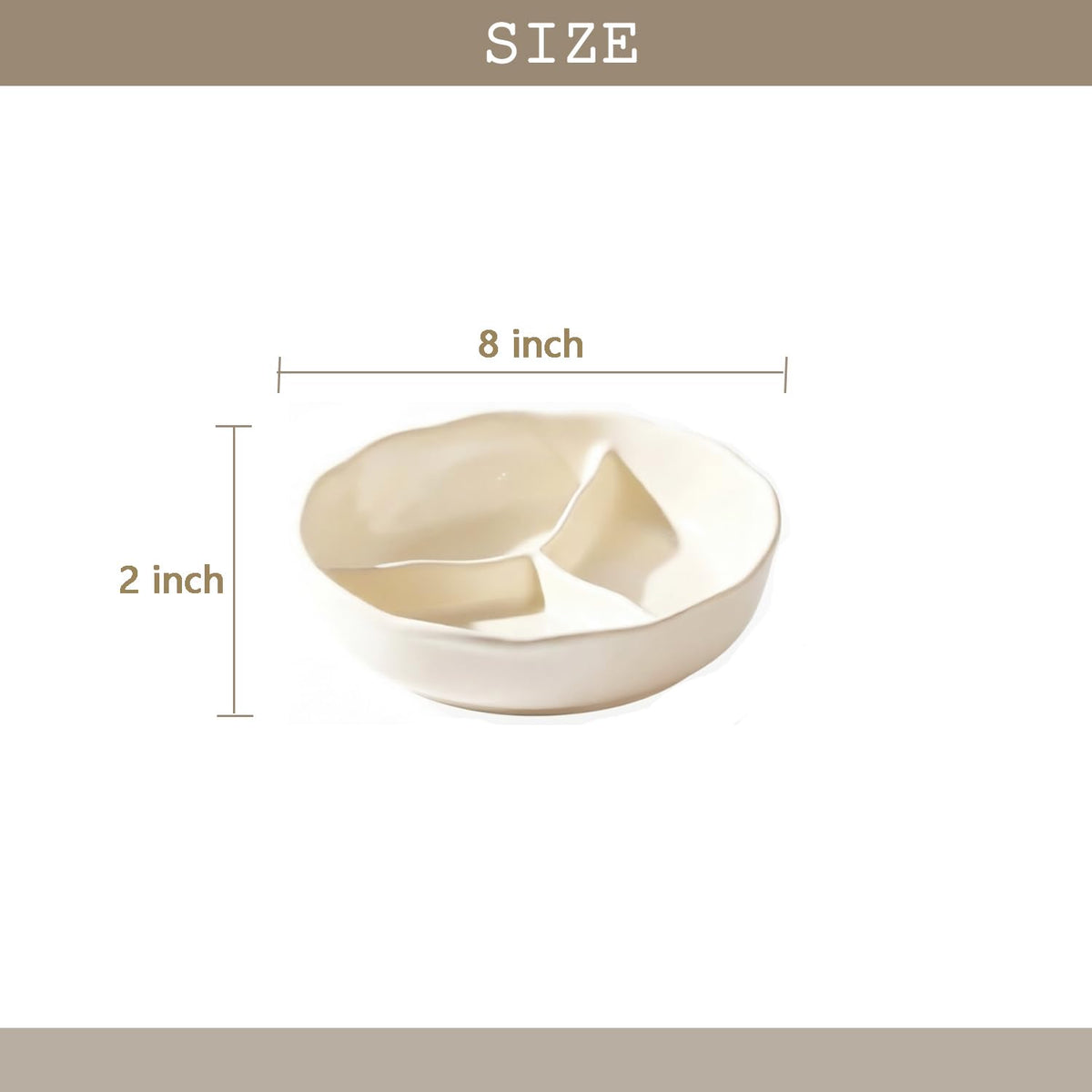 FYUEROPA Plato de cerámica para control de porciones, plato dividido de 20 cm con 3 compartimentos para adultos, niños o para llevar comida rápida. Apto para horno y microondas.