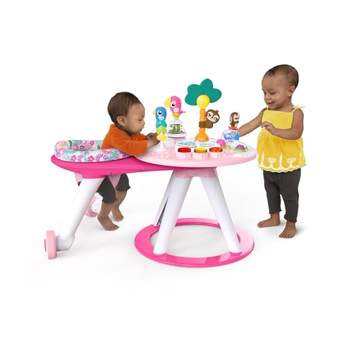 Bright Starts Around We Go - Mesa y centro de actividades 2 en 1, color coral