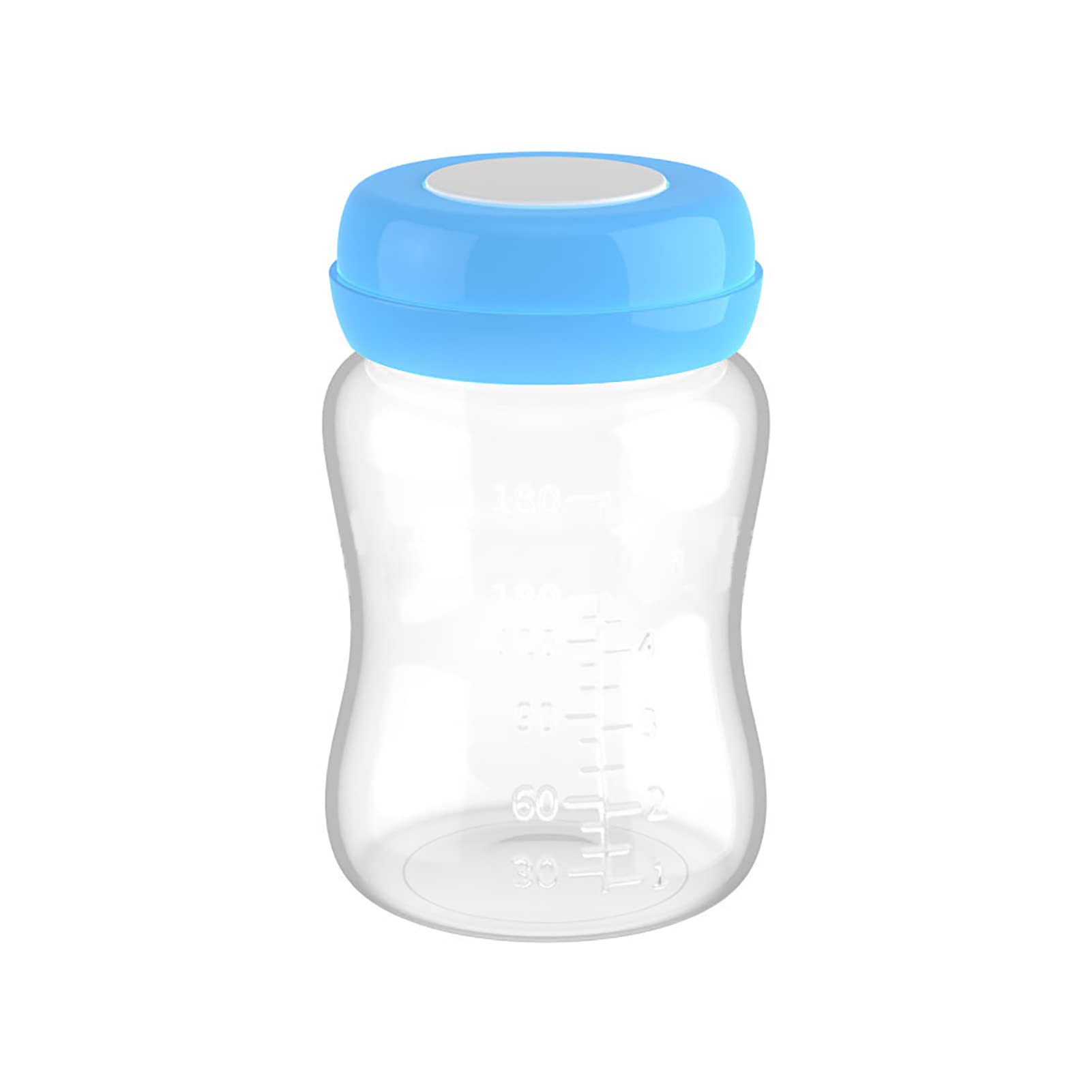 Botellas de Leche Materna, 4PCS Botellas de Almacenamiento de Leche Materna Botellas de Congelador de Leche Materna a Prueba de Fugas de Calibre Ancho con Junta de Silicona 180ml