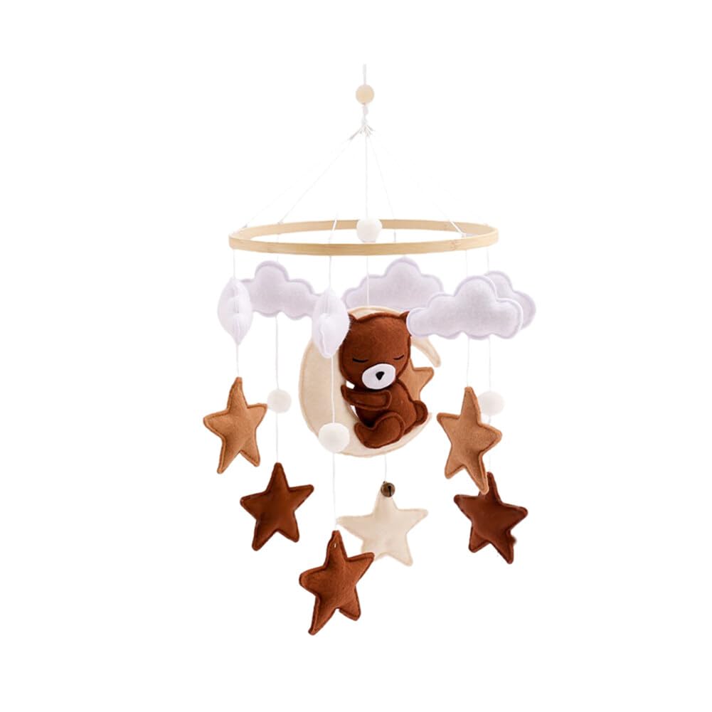 Decoración de cuarto de bebé, móvil para cuna – oso móvil boho decoración de guardería – móvil para moisés – colgante para guardería y techo