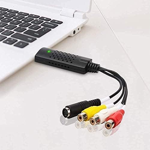 Convertidor VHS a Digital, convertidor de Audio RCA a USB, Tarjeta de Captura de Video USB 2.0, Convierte VHS a Digital de VHSVCR Mini DV Hi8 DVD para Mac/PC, Negro, BR116