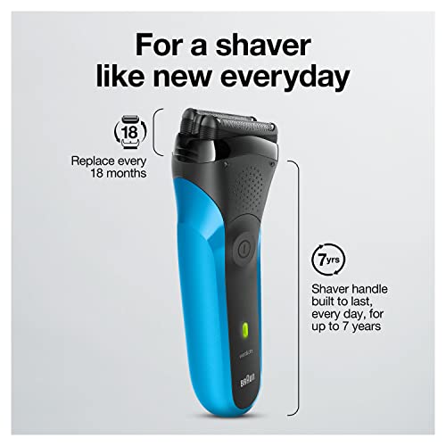 Braun Series - Afeitadora eléctrica para hombre (recargable, húmeda y seca), color azul, Máquina de afeitar 310S, Azul