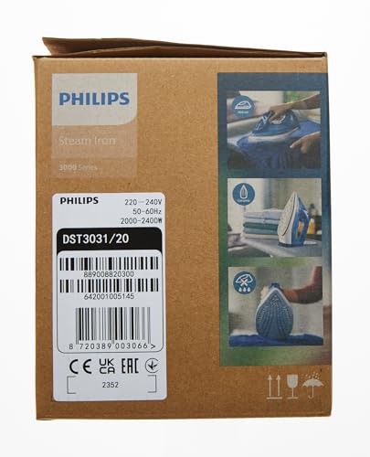 Plancha de Vapor Philips Azul Serie 3000 con 2400 W y Cerámica