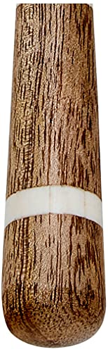 Creative Co-Op - Cuchillo y Servidor de Acero Inoxidable para Tartas con Mango y Bolsa de Madera y Cuernos (2 Piezas)