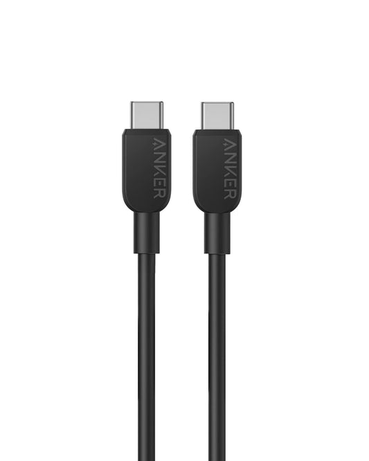 Cable USB C Anker 310 Negro Carga Rápida para Samsung Galaxy S23, iPad Pro 2021 y Más