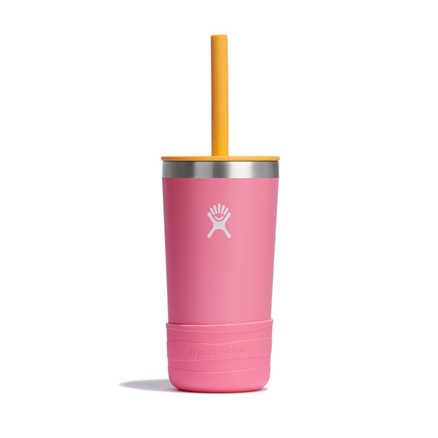 Hydro Flask - Vaso para niños de 12 onzas, con aislamiento al vacío de acero inoxidable con tapa y popote para agua fría y bebidas para deportes, escuela, campamento, almuerzo, dalia