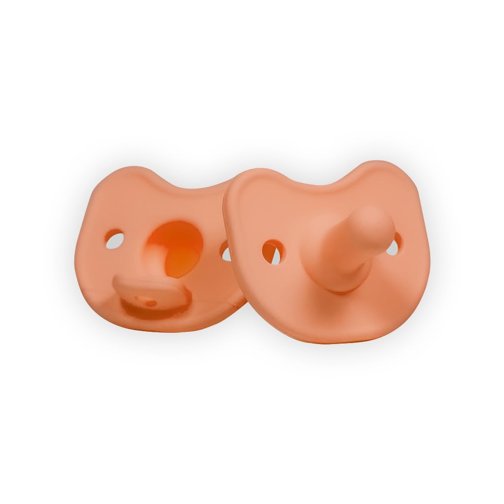 Kids Heroes Chupones para Bebe 0 a 3 Meses de Una Sola Pieza de Silicona, Chupones Ortodonticos 0-3 meses Libre de BPA, Paquete de 2 (Rosa)