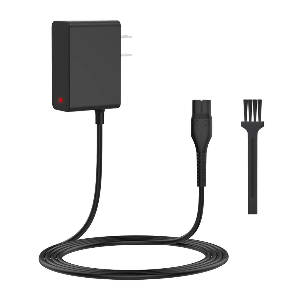 IBERLS Cargador para Philips Rasuradora A00390 Afeitadora Maquinilla Afeitar para Phillips One Blade QP2520, QP2620, MG3740, Cable de Shaver OneBlade Carga Charger, LED, Cepillo de Limpieza(4.3V)