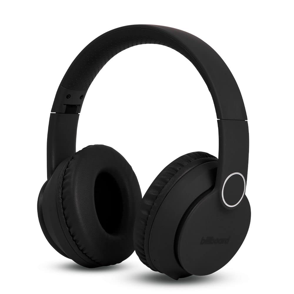 Billboard Audífonos Inalámbricos Soul Track On Ear | Cancelación De Ruido Ambiental | Batería De hasta 5 Horas Duración Función Auxiliar con Cable 3.5. mm | Micrófono, Modelo 2025 (Negro)
