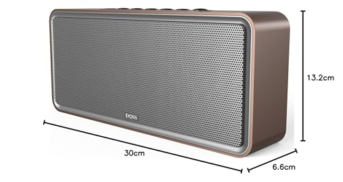DOSS SoundBox XL - Altavoz Bluetooth con subwoofer, sonido fuerte de 32 W con graves en auge, tecnologías DSP, tiempo de reproducción de 10 horas, USB-C, TWS, canal de audio 2.1 para el hogar,