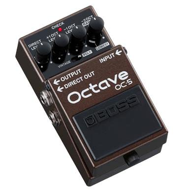 BOSS Oc-5 - Pedal de efecto octava para guitarra y bajo con modos vintage y poli