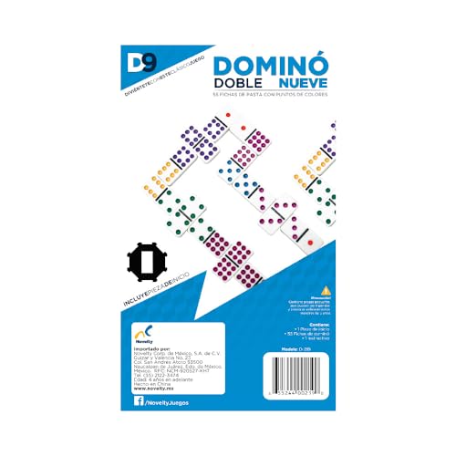 Juego de Mesa Domino Doble 9 Novelty Corp Blanco Máxima Calidad
