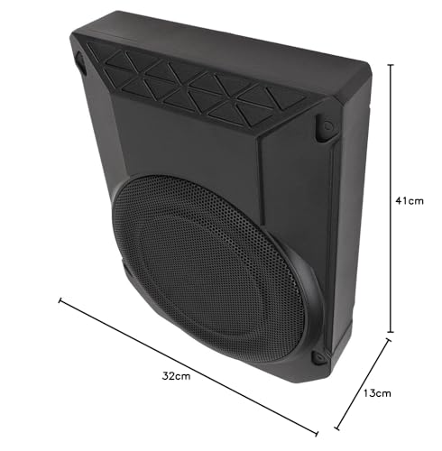 Subwoofer Activo de 10 Pulgadas, Subwoofer Debajo del Asiento con Entrada de Alto Nivel Antioxidante de 2,5 Ohmios con Control Remoto para de Sonido del Automóvil
