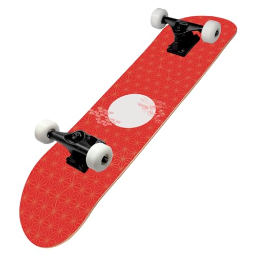 MUSA | Patinetas Skate de Madera con Llantas Blancas | Aesthetic Patinetas Skateboard de Madera de Maple | Ideal para Patinadores Nivel Principiante y Avanzado | Patineta con Diseño