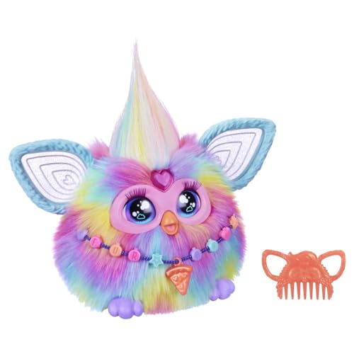 Peluche Interactivo Furby Tie Dye con 15 Accesorios de Moda para Niños y Niñas