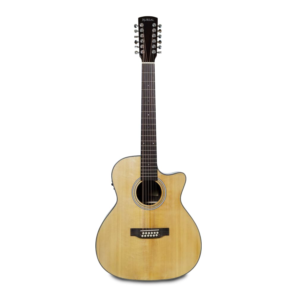 Guitarra Electroacústica Aureal 12 Cuerdas Aag-12st Natural