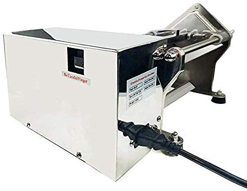 Cortadora de Patatas NJTFHU Acero Inoxidable Eléctrica con Cuchillas Reemplazables para Uso Comercial Industrial