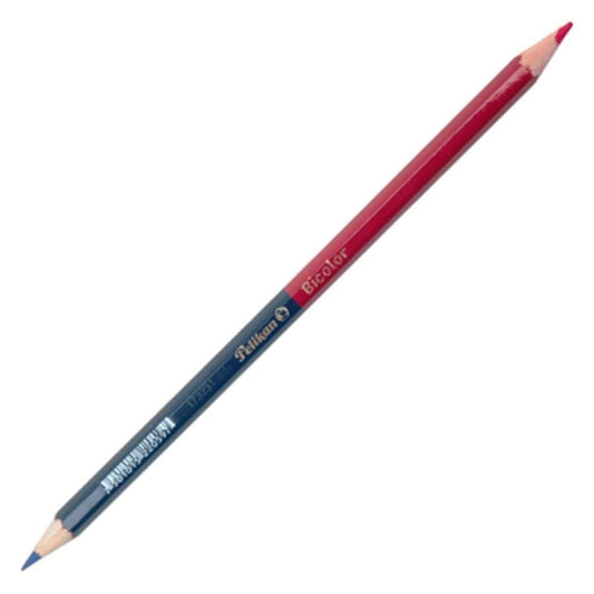 Lápiz bicolor hexagonal 10 piezas Pelikan, colores rojo carmín y azul oscuro