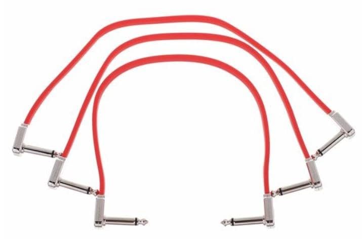 Cable de Interconexión Ernie Ball Rojo 12” Flat Ribbon Paquete de 3