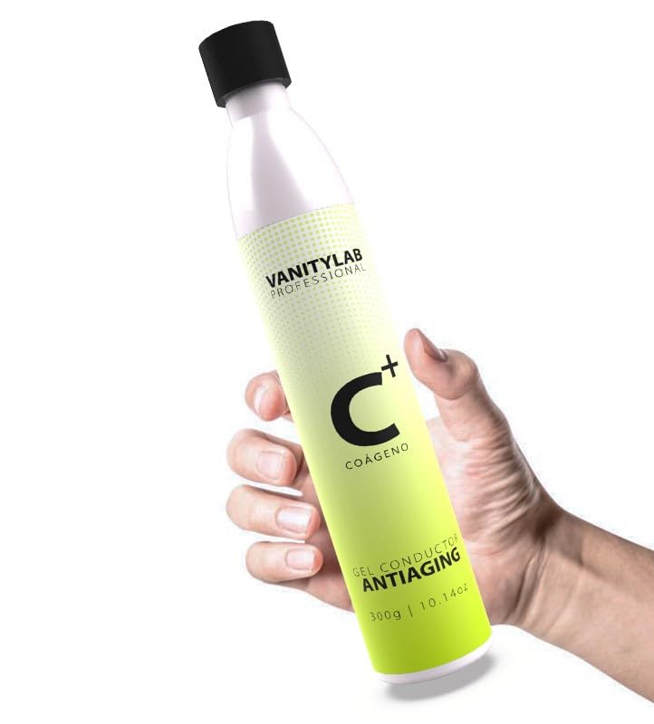 Gel Conductor Facial con Colágeno - Hidratante, Reafirmante y Antiedad - Ideal para Radiofrecuencia, Cavitación, Microcorriente y Ultrasonido - Sin Residuos - 300g (COLÁGENO)