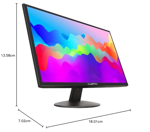 Monitor LED Sceptre Negro sRGB 99% 20 Pulgadas 1600 x 900 75 Hz HDMI VGA 2 Altavoces