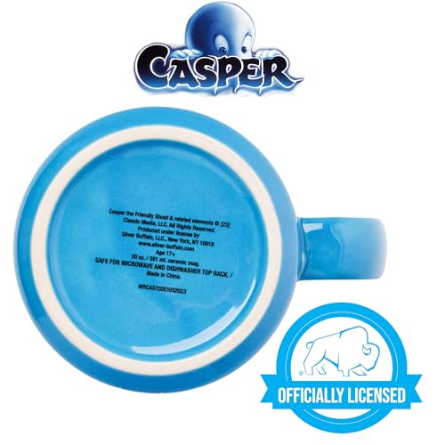 Taza de Cerámica Silver Buffalo Casper the Friendly Ghost Blanca para Campista
