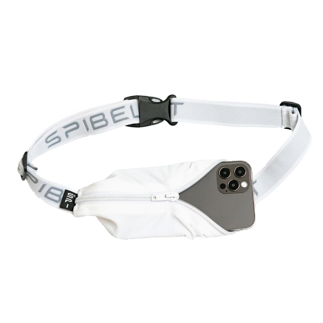 SPIbelt - Cinturón de bolsillo original para mujeres y hombres, soporte para teléfono para correr, riñonera para correr, soporte para teléfono, paquete de cintura sin rebotes, expandible, ajustable
