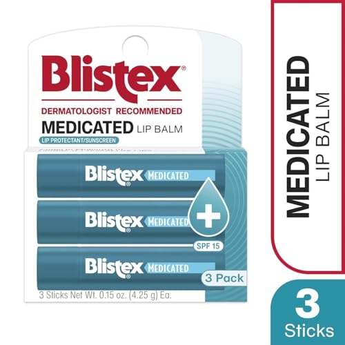 Blistex Medicated Lip Balm SPF 15, 3 Count