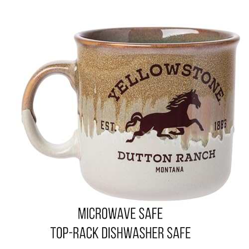 Taza de Cerámica Silver Buffalo Dutton Ranch Montana 20 Onzas