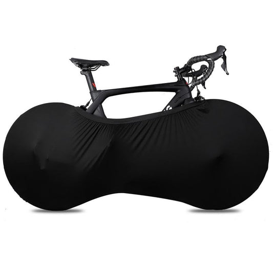 AUXMART - Funda de rueda de bicicleta para interior, antipolvo, alta elasticidad, adecuada para 24-26 pulgadas, color negro