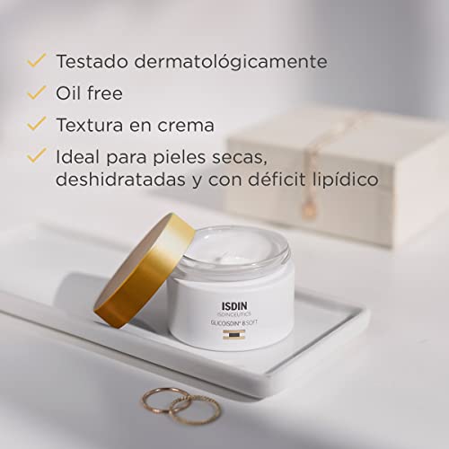 Isdinceutics Glicoisdin 8 Soft, Crema Facial Antiedad con Ácido Glicólico y Efecto Peeling, 50ml
