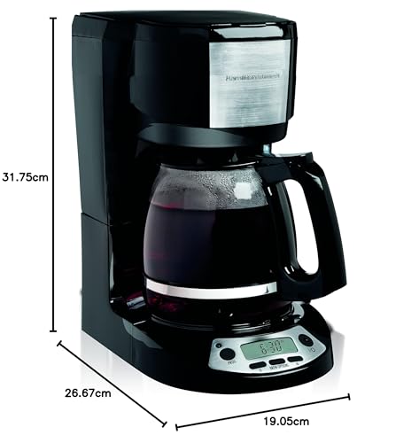 Hamilton Beach 49615 Cafetera Programable,12 Tazas, Negra