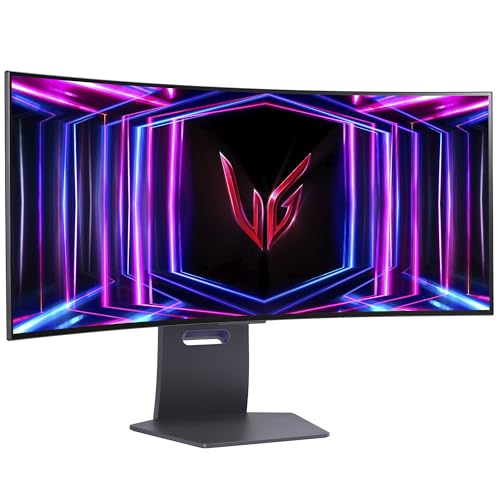 LG Monitor 34GS95QE-B Ultragear OLED Curvo R800 (3440 x 1440) 34" Refresh Rate 240 Hz, Tiempo de Respuesta de 0.03 ms (GTG), Contrast Ratio de 1500000:1