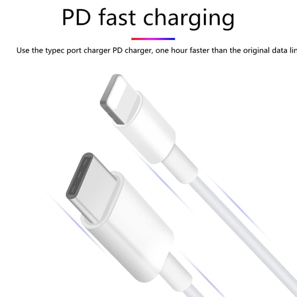 Cable para iPhone USB-C a Lightnin, largo 1 metro, Color Blanco Calidad Premium OEM, Compatible con iPhone 5 al 14, iPad, AirPods y pro - 1 Metro de Largo