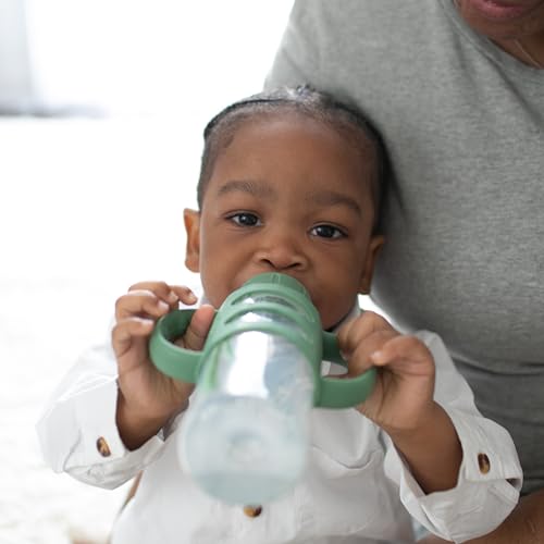 Mangos de Botella de Silicona 100% Dr. Brown's Light Blue Green Gray para Bebé 3 Pack 4m+