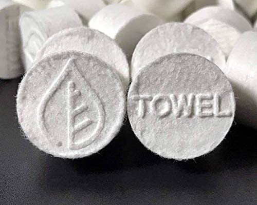 Paquete de 500 Toallas de Papel Comprimido Portawipes con 4 Estuches de Transporte