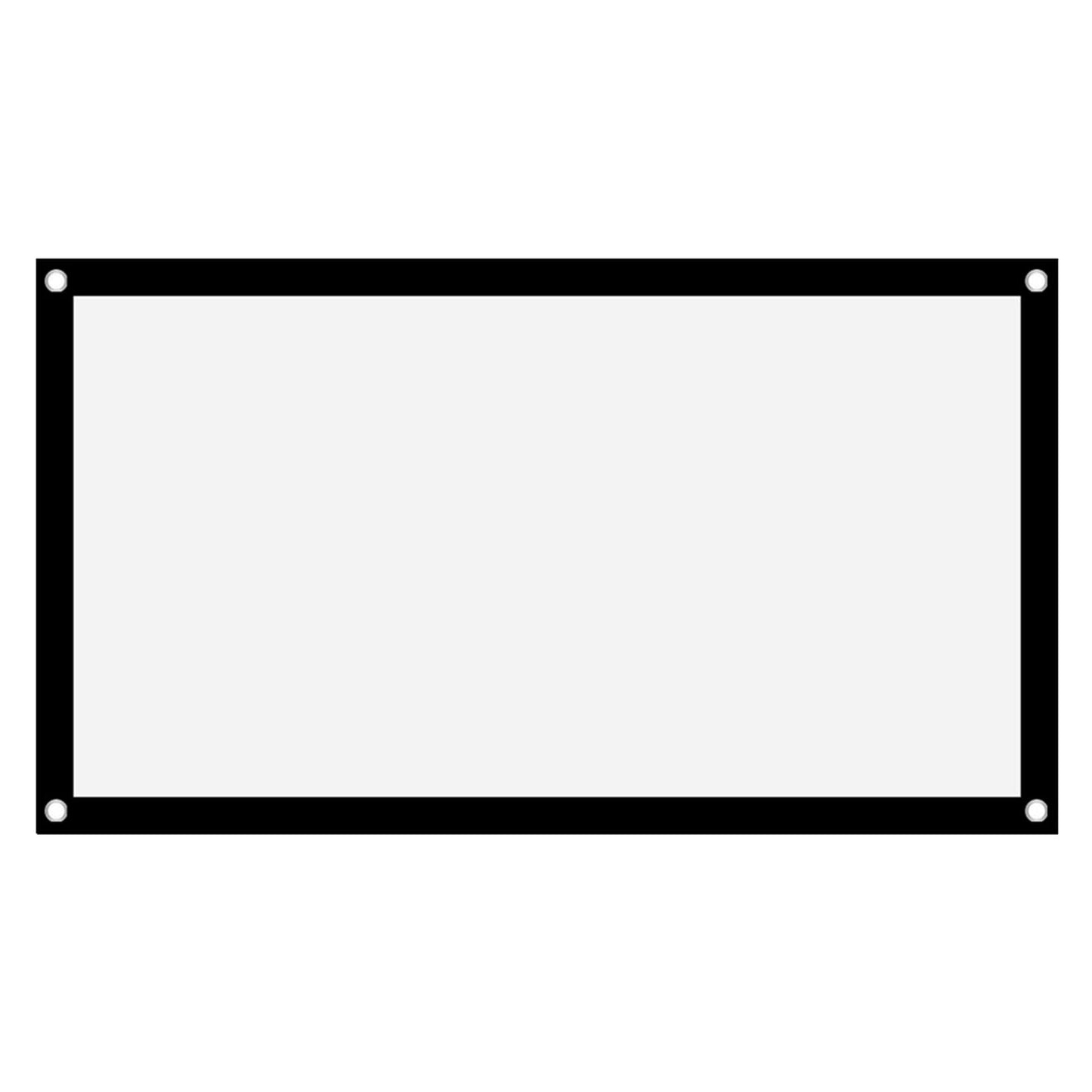 GOWENIC Pantalla de Portátil, Poliéster Plegable sin Arrugas, Proyección Frontal y Trasera, Película para Acampar Al Aire Libre (60 Pulgadas)