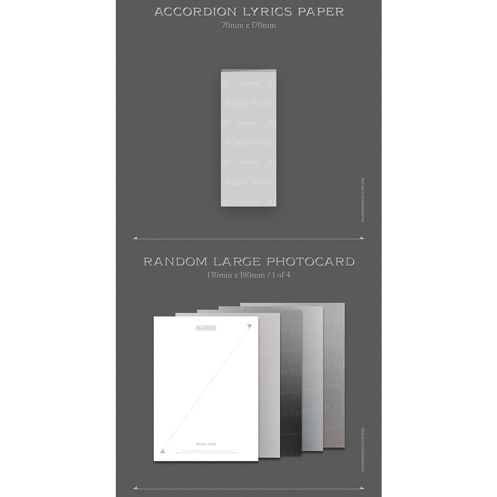DREAMUS BORNPINK - Juego de 2º álbum [rosa nacido] caja [versión gris] + póster plegado YGP0181