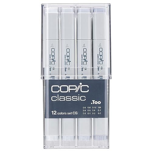 Copic Classic 12 Color Set CG Cool Gray
